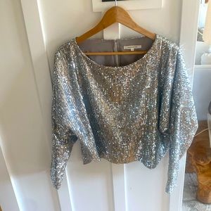 Silver Sequined Emerson Fry top.  Good condition - only wore 2x.